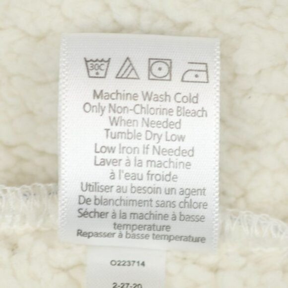 Aventura Women's Medium Cream & Black Fleece Lined Knit Snap Up Bomber Jacket - Picture 8 of 8